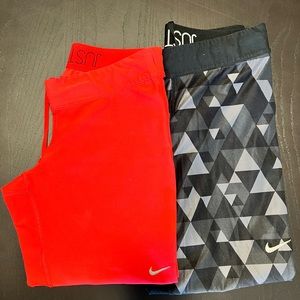Nike drip-fit knee and calf length workout pants